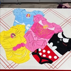 Disney Colorful Princess Baby Bodysuits